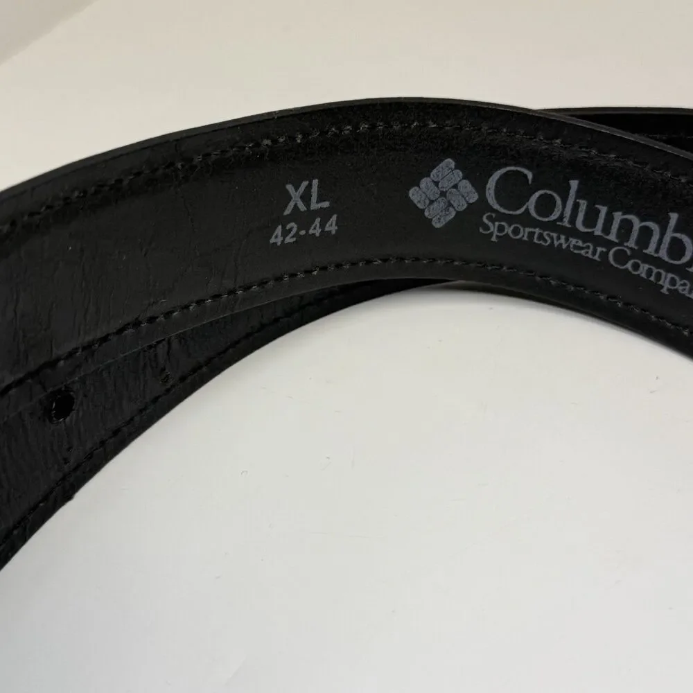 Columbia Men’s Goose Lake Black Leather Casual Everyday Belt Sz XL 42-44